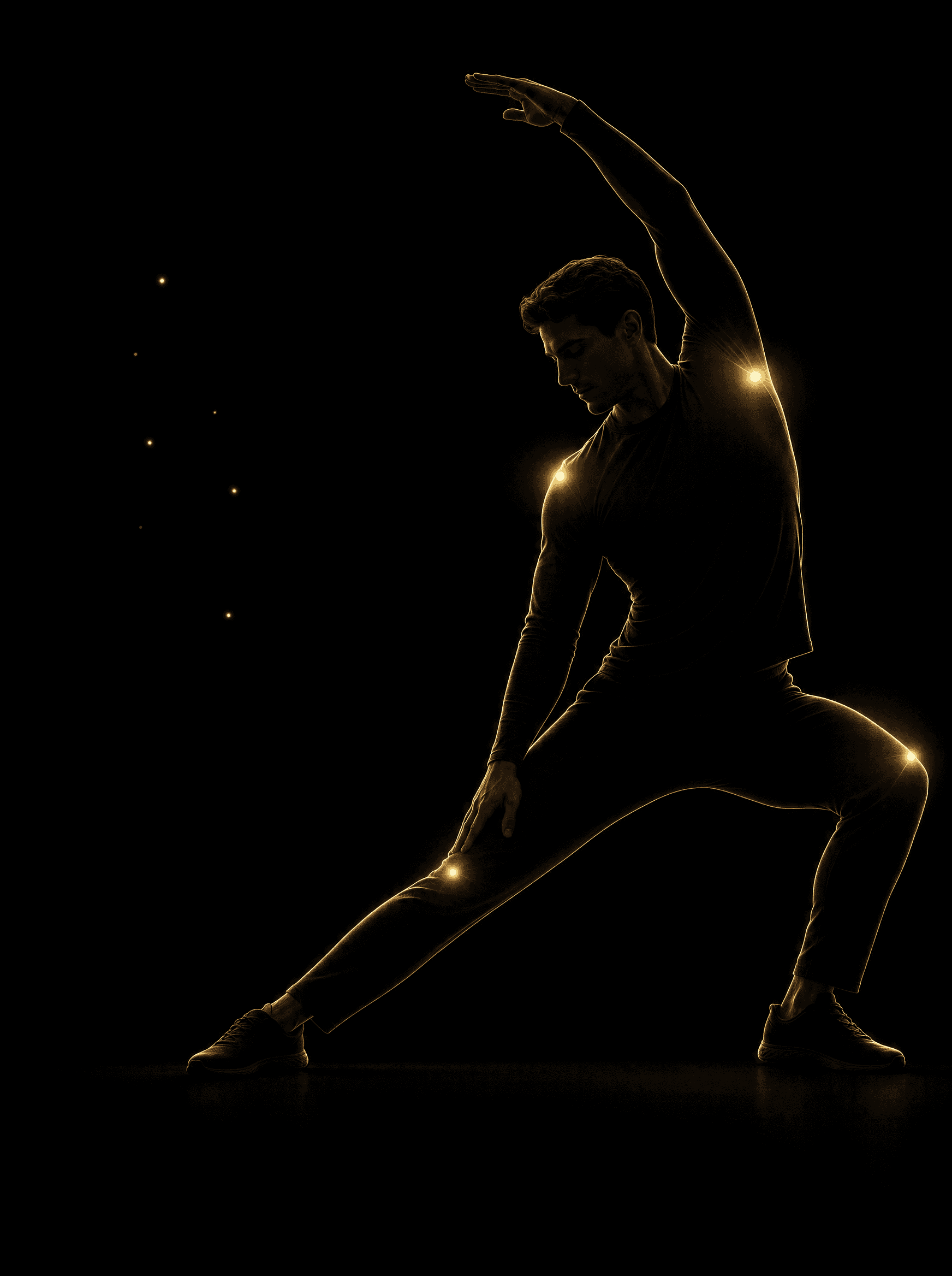 Golden rim-light silhouette illustration for the joint-pain treatment at Infinite Health Group